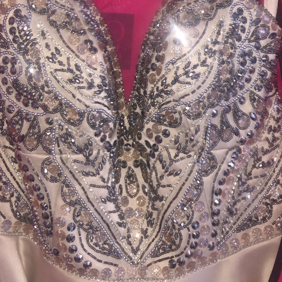 Champagne Gold Prom Dress - Mauri Lee, Sweetheart - Picture 4 of 4